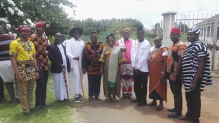 students in cultural attire